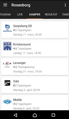 Nyheter fra norsk fotball android App screenshot 0